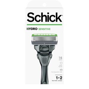 Schick Hydro 5-Blade Razor Sensitive Skin Men’s Skin Comfort Shaver- 2 Cartridge